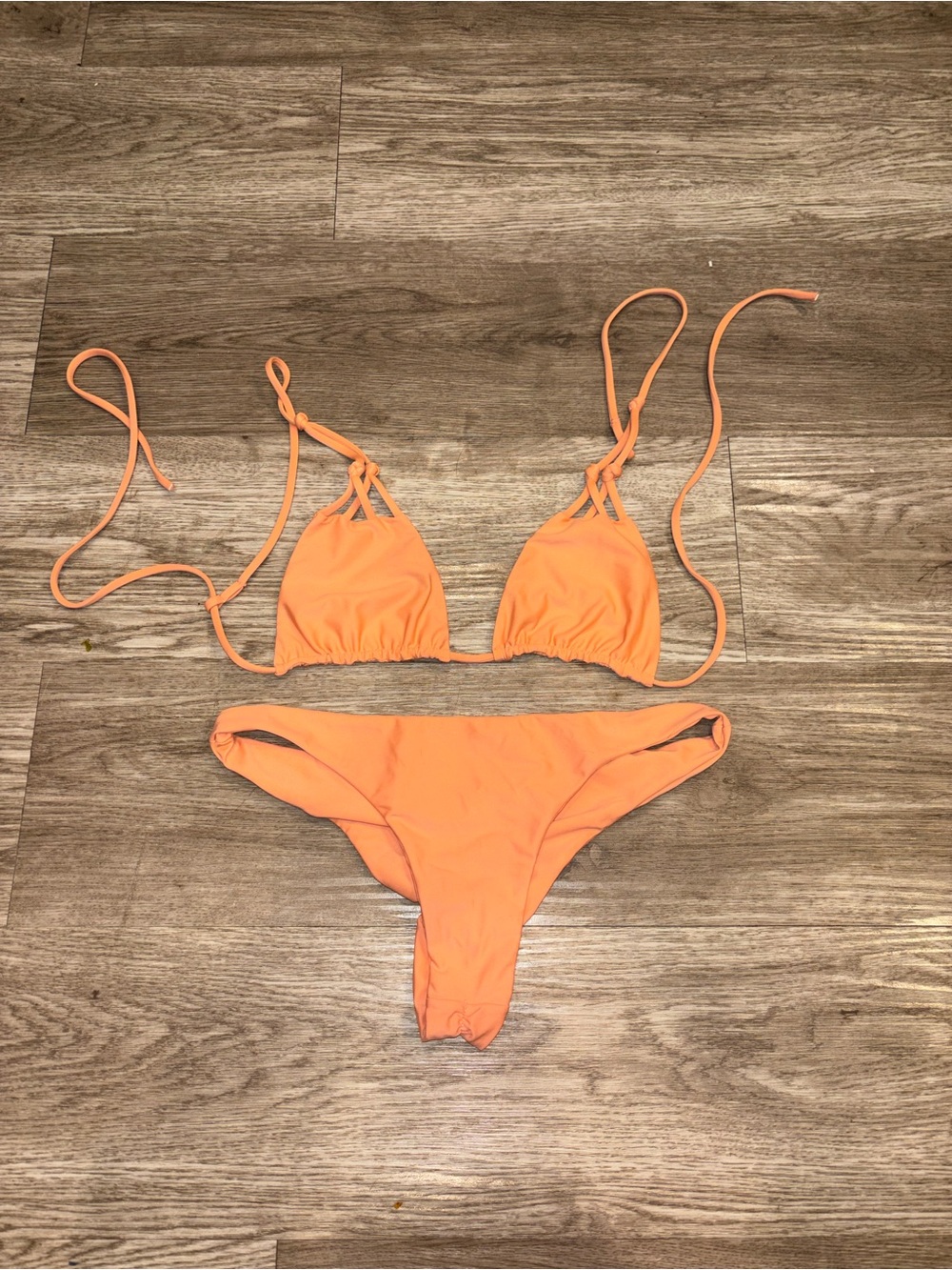 Nevaeh Swim Bikini Set | Peach Coral | Size Small
